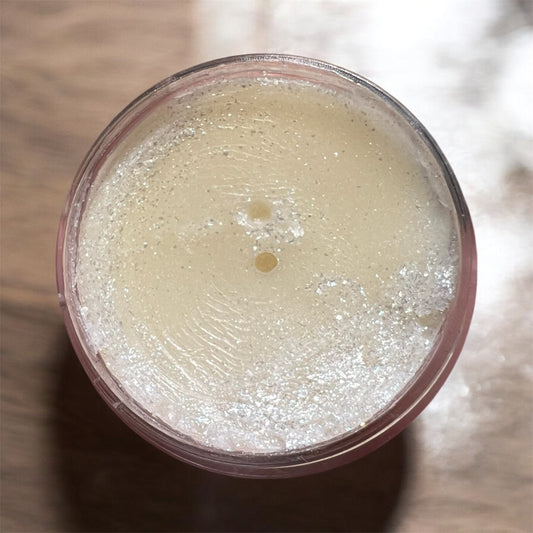 subtle silver glitter lip balm made by soul n body