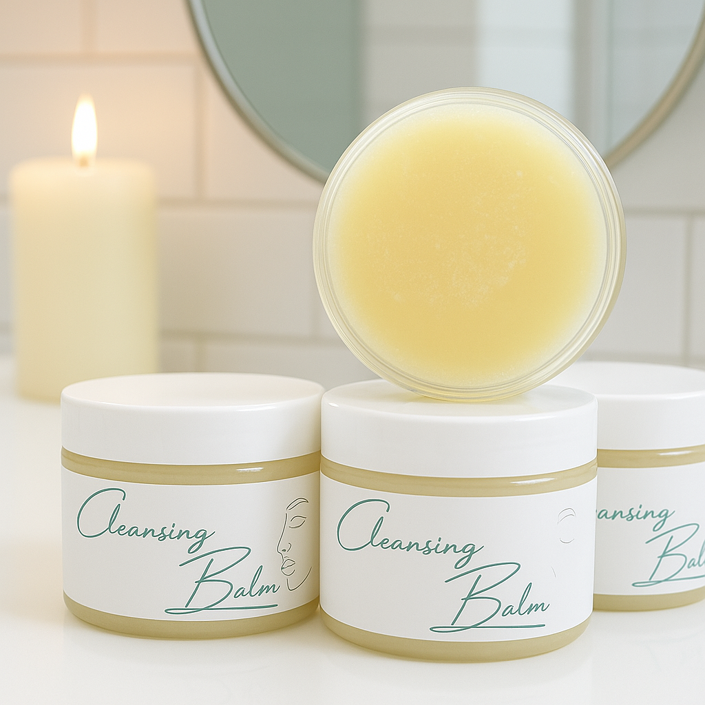 Nourishing Oil-Based Cleansing Balm – Natural Makeup Remover with Castor, Olive & Coconut Oils