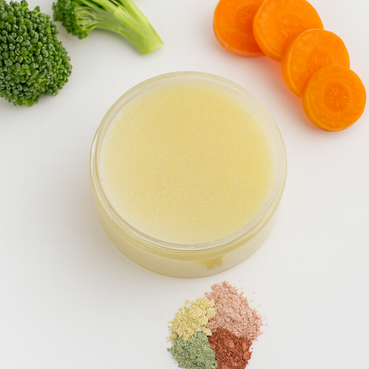 Cleansing balm with broccoli seed oil and carrot oil with clay
