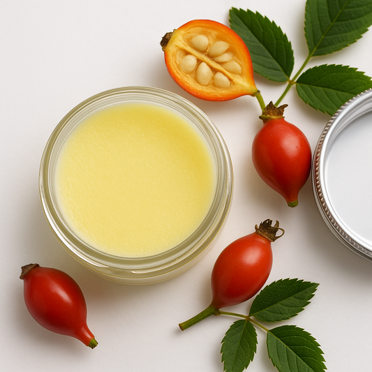 Nourishing rosehip oil balm for gentle daily cleansing