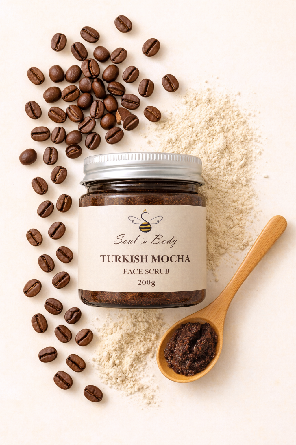 Turkish Mocha Face Scrub – Coffee & Kaolin Clay | Soul n Body