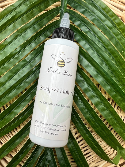 Hair & Scalp Oil with Seabuckthorn & Horsetail – Nourishing Hair Treatment