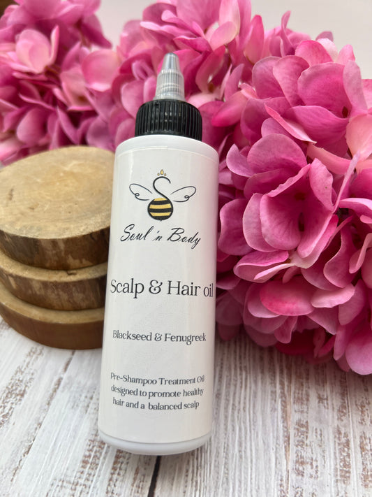 Pre-shampoo treatment oil with blackseed, cumin, and fenugreek – for healthy hair and scalp
