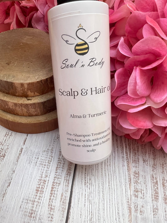 amla and turmeric hair and scalp oil