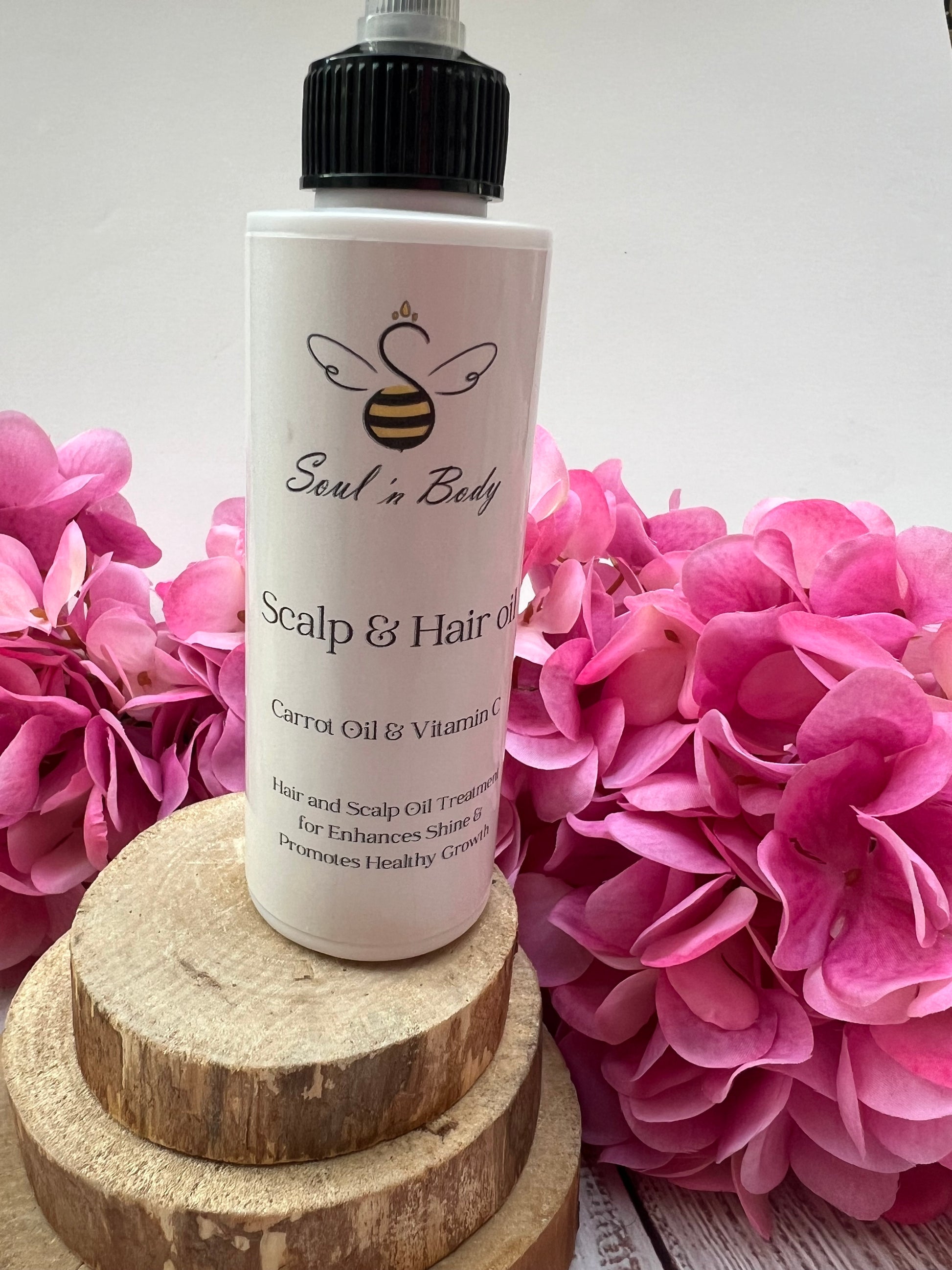 carrot extract and vitamin c hair and scalp oil