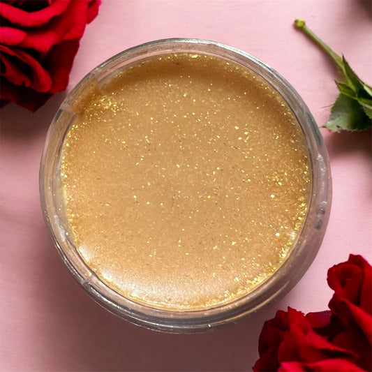 Glitter Lip Balm – Natural Handmade Lip Balm with Subtle Gold & Silver Sparkle, Moisturizing Lip Care, Shimmer Lip Balm Gift