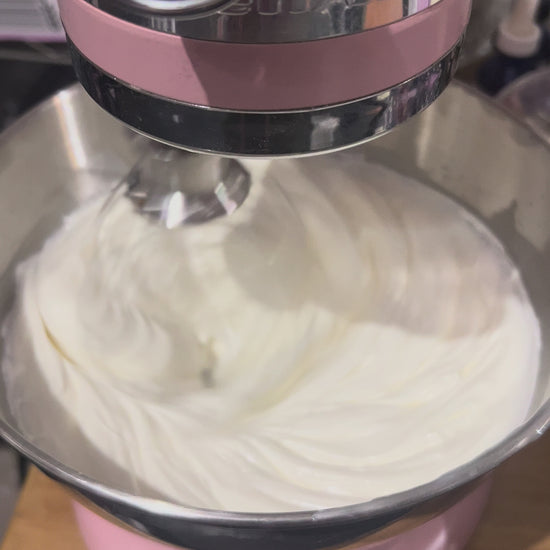 Mixer whipping up whipped body butter